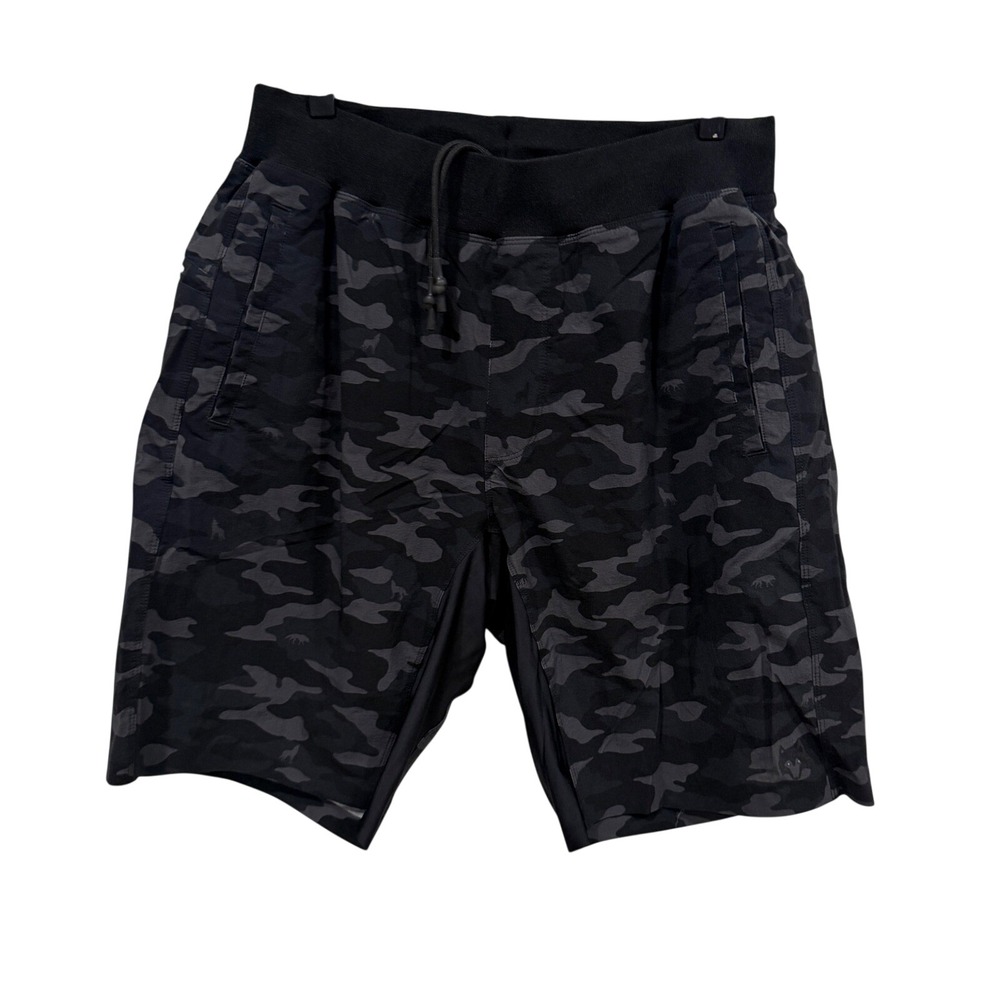 Greyson Clothiers Montauk Camo Shorts Mens Charcoal Grey Black Wolf Logo Golf